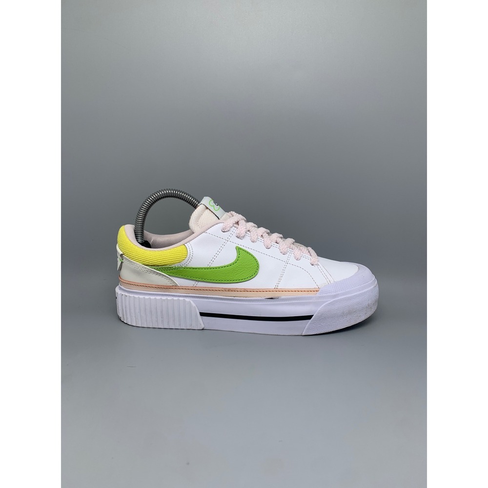 Nike Court Legacy Lift White Green Pink Shoes FD0872-100 Womens Sz 7.5 - Picture 5 of 10